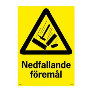 Varningsskylt "Nedfallande föremål"