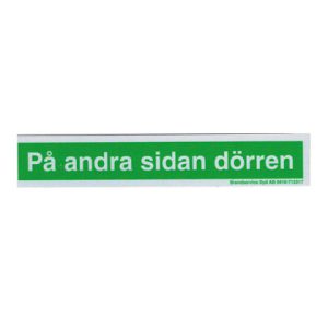 Skylt På andra sidan dörren