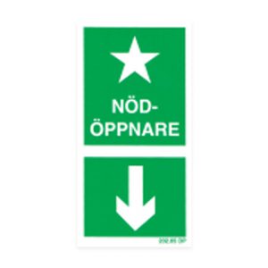 Skylt Nödöppnare