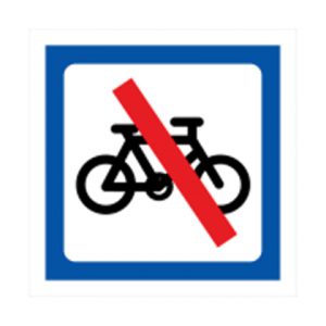 Skylt Ingen cykelparkering