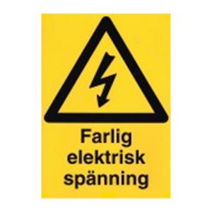 Varningsskylt "Farlig elektrisk spänning"