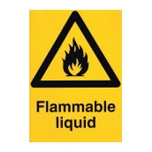 Varningsskylt "Flammable liquid"