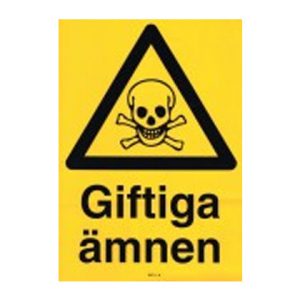 Varningsskylt "Giftiga ämnen"