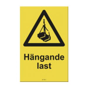 Varningsskylt "Hängande last"