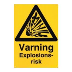 Varningsskylt "Varning Explosionsrisk"