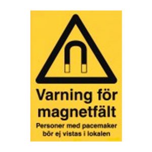 Varningsskylt "Varning för magnetfält"