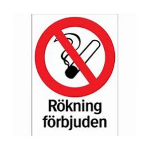 Förbudsskylt "Rökning förbjuden"