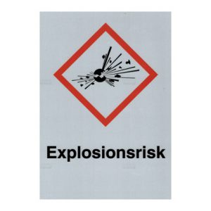 Varningsskylt "Explosionsrisk"