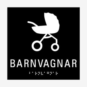 Taktil skylt barnvagnar