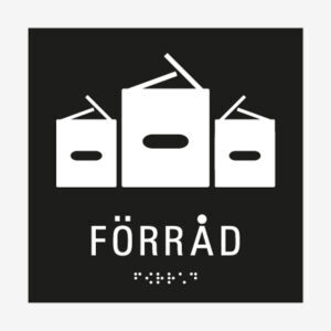 Taktil skylt förråd