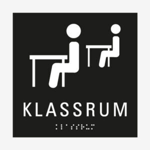 Taktil skylt Klassrum