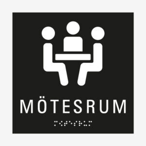 Taktil skylt mötesrum