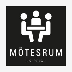Taktil skylt mötesrum