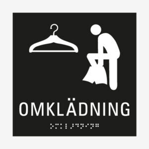 Taktil skylt omklädning