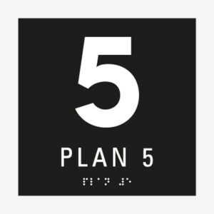 Taktil skylt plan 5