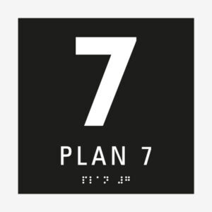 Taktil skylt plan 7