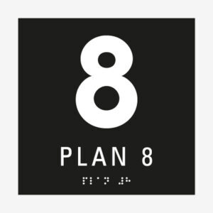 Taktil skylt plan 8