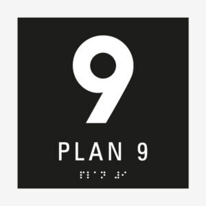 Taktil skylt plan 9