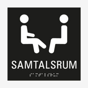 Taktil skylt samtalsrum