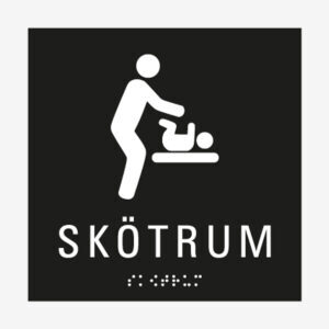 Taktil skylt skötrum
