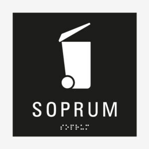 Taktil skylt soprum