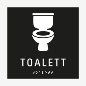 Taktil skylt toalett