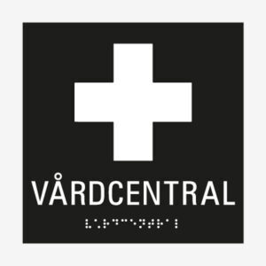 Taktil skylt vårdcentral