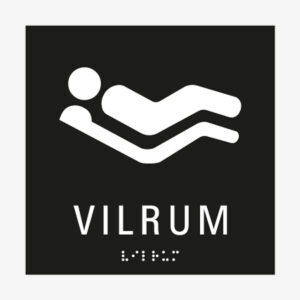 Taktil skylt vilrum