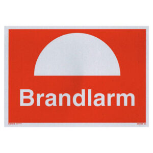 Skylt Brandlarm