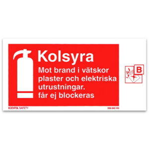 Skylt Kolsyra