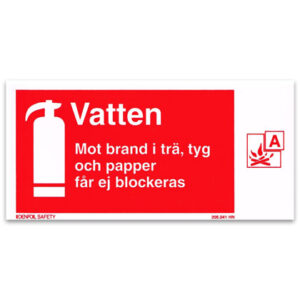 Skylt Vatten