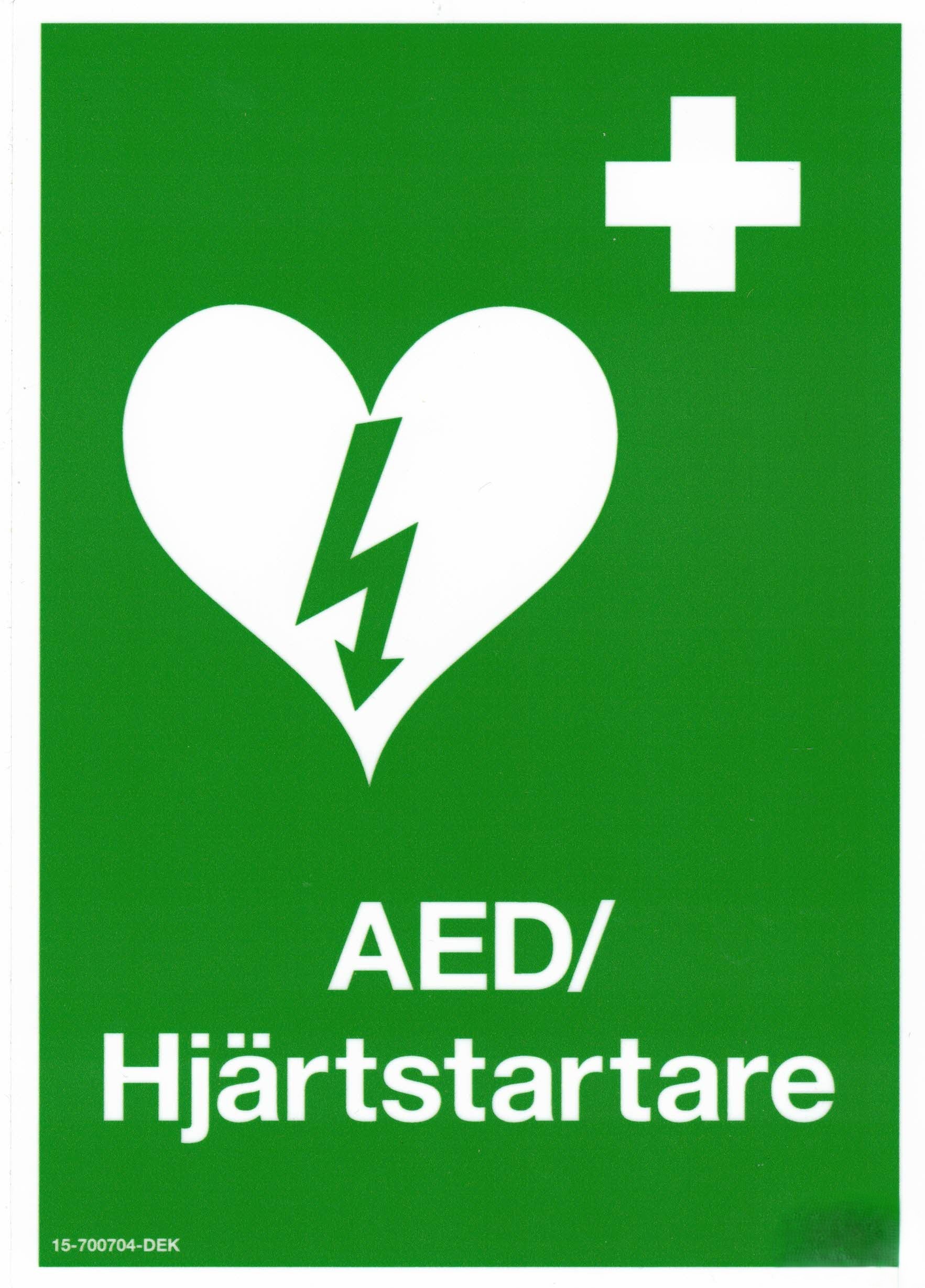 Skylt AED Hjärtstartare _001762