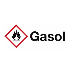 Varningsskylt "Gasol"